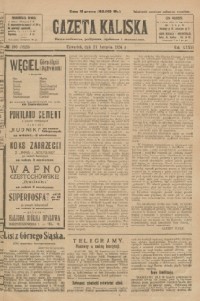 Gazeta Kaliska : pismo codzienne, polityczne, społeczne i ekonomiczne. R.32, № 190 (21 sierpnia 1924) = nr 7820