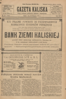 Gazeta Kaliska : pismo codzienne, polityczne, społeczne i ekonomiczne. R.32, № 197 (29 sierpnia 1924) = nr 7827