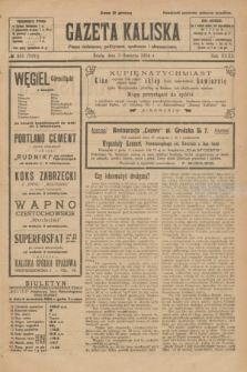 Gazeta Kaliska : pismo codzienne, polityczne, społeczne i ekonomiczne. R.32, № 201 (3 sierpnia 1924) = nr 7831