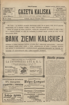 Gazeta Kaliska : pismo codzienne, polityczne, społeczne i ekonomiczne. R.32, № 216 (21 września 1924) = nr 7846