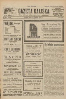 Gazeta Kaliska : pismo codzienne, polityczne, społeczne i ekonomiczne. R.32, № 221 (27 września 1924) = nr 7851
