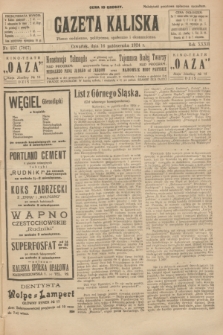 Gazeta Kaliska : pismo codzienne, polityczne, społeczne i ekonomiczne. R.32, nr 237 (16 października 1924) = nr 7867