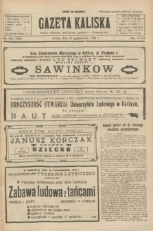 Gazeta Kaliska : pismo codzienne, polityczne, społeczne i ekonomiczne. R.32, nr 239 (18 października 1924) = nr 7869