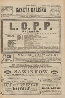 Gazeta Kaliska : pismo codzienne, polityczne, społeczne i ekonomiczne. R.32, nr 240 (19 października 1924) = nr 7870