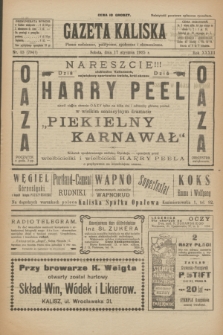 Gazeta Kaliska : pismo codzienne, polityczne, społeczne i ekonomiczne. R.33, nr 13 (17 stycznia 1925) = nr 7941