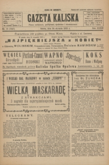 Gazeta Kaliska : pismo codzienne, polityczne, społeczne i ekonomiczne. R.33, nr 19 (24 stycznia 1925) = nr 7947