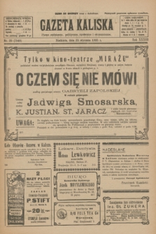 Gazeta Kaliska : pismo codzienne, polityczne, społeczne i ekonomiczne. R.33, nr 20 (25 stycznia 1925) = nr 7948