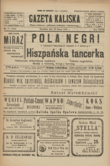 Gazeta Kaliska : pismo codzienne, polityczne, społeczne i ekonomiczne. R.33, nr 37 (15 lutego 1925) = nr 7966
