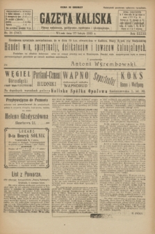 Gazeta Kaliska : pismo codzienne, polityczne, społeczne i ekonomiczne. R.33, nr 38 (17 lutego 1925) = nr 7967