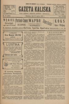 Gazeta Kaliska : pismo codzienne, polityczne, społeczne i ekonomiczne. R.33, nr 73 (29 marca 1925) = nr 8001