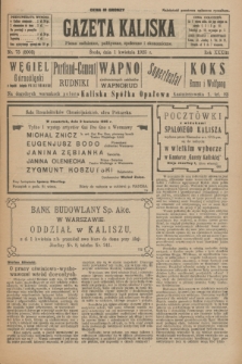 Gazeta Kaliska : pismo codzienne, polityczne, społeczne i ekonomiczne. R.33, nr 75 (1 kwietnia 1925) = nr 8003