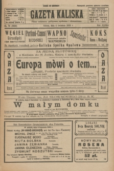 Gazeta Kaliska : pismo codzienne, polityczne, społeczne i ekonomiczne. R.33, nr 78 (4 kwietnia 1925) = nr 8006
