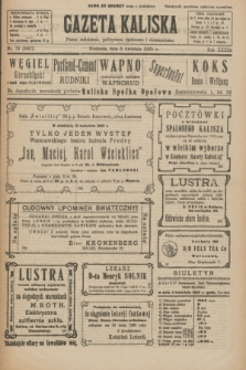 Gazeta Kaliska : pismo codzienne, polityczne, społeczne i ekonomiczne. R.33, nr 79 (5 kwietnia 1925) = nr 8007