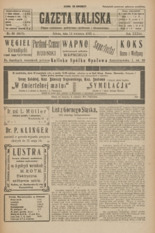 Gazeta Kaliska : pismo codzienne, polityczne, społeczne i ekonomiczne. R.33, nr 89 (18 kwietnia 1925) = nr 8017