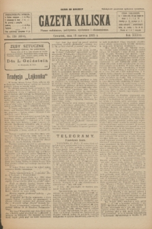 Gazeta Kaliska : pismo codzienne, polityczne, społeczne i ekonomiczne. R.33, nr 138 (18 czerwca 1925) = nr 8066