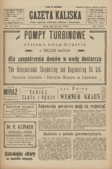 Gazeta Kaliska : pismo codzienne, polityczne, społeczne i ekonomiczne. R.33, nr 172 (29 lipca 1925) = nr 8100