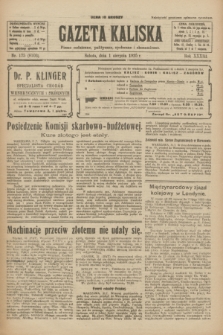 Gazeta Kaliska : pismo codzienne, polityczne, społeczne i ekonomiczne. R.33, nr 175 (1 sierpnia 1925) = nr 8103