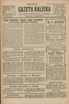 Gazeta Kaliska : pismo codzienne, polityczne, społeczne i ekonomiczne. R.33, nr 186 (14 sierpnia 1925) = nr 8114