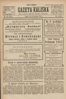Gazeta Kaliska : pismo codzienne, polityczne, społeczne i ekonomiczne. R.33, nr 198 (28 sierpnia 1925) = nr 8125