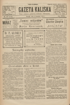 Gazeta Kaliska : pismo codzienne, polityczne, społeczne i ekonomiczne. R.33, nr 207 (9 września 1925) = nr 8134