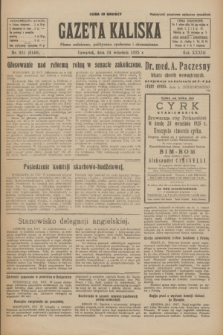 Gazeta Kaliska : pismo codzienne, polityczne, społeczne i ekonomiczne. R.33, nr 221 (24 września 1925) = nr 8148