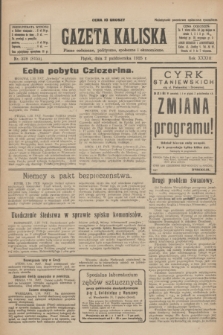 Gazeta Kaliska : pismo codzienne, polityczne, społeczne i ekonomiczne. R.33, nr 228 (2 października 1925) = nr 8155