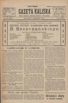 Gazeta Kaliska : pismo codzienne, polityczne, społeczne i ekonomiczne. R.33, nr 241 (17 października 1925) = nr 8168