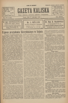 Gazeta Kaliska : pismo codzienne, polityczne, społeczne i ekonomiczne. R.33, nr 276 (27 listopada 1925) = nr 8203