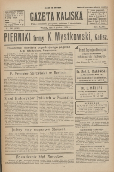 Gazeta Kaliska : pismo codzienne, polityczne, społeczne i ekonomiczne. R.33, nr 285 (8 grudnia 1925) = nr 8212