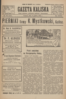 Gazeta Kaliska : pismo codzienne, polityczne, społeczne i ekonomiczne. R.33, nr 289 (13 grudnia 1925) = nr 8216