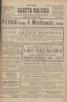 Gazeta Kaliska : pismo codzienne, polityczne, społeczne i ekonomiczne. R.33, nr 293 (18 grudnia 1925) = nr 8220
