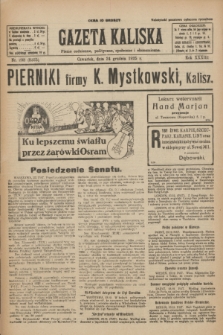Gazeta Kaliska : pismo codzienne, polityczne, społeczne i ekonomiczne. R.33, nr 298 (24 grudnia 1925) = nr 8225