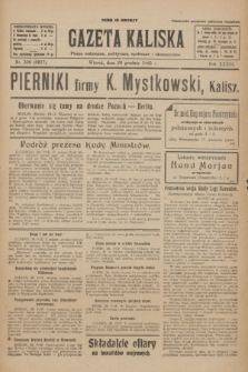Gazeta Kaliska : pismo codzienne, polityczne, społeczne i ekonomiczne. R.33, nr 300 (29 grudnia 1925) = nr 8227