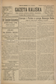 Gazeta Kaliska : pismo codzienne, polityczne, społeczne i ekonomiczne. R.34, nr 2 (3 stycznia 1926) = nr 8231