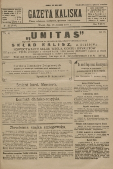 Gazeta Kaliska : pismo codzienne, polityczne, społeczne i ekonomiczne. R.34, nr 20 (26 stycznia 1926) = nr 8249