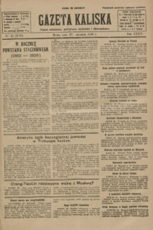 Gazeta Kaliska : pismo codzienne, polityczne, społeczne i ekonomiczne. R.34, nr 21 (27 stycznia 1926) = nr 8250