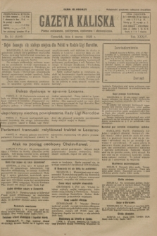 Gazeta Kaliska : pismo codzienne, polityczne, społeczne i ekonomiczne. R.34, nr 52 (4 marca 1926) = nr 8280