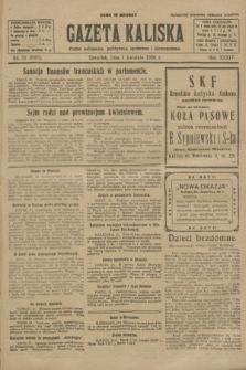 Gazeta Kaliska : pismo codzienne, polityczne, społeczne i ekonomiczne. R.34, nr 75 (1 kwietnia 1926) = nr 8303