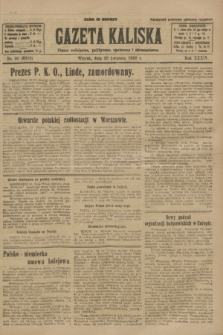 Gazeta Kaliska : pismo codzienne, polityczne, społeczne i ekonomiczne. R.34, nr 90 (20 kwietnia 1926) = nr 8318