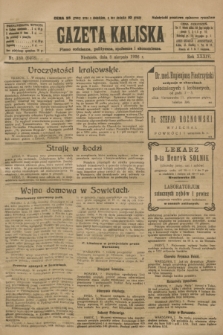Gazeta Kaliska : pismo codzienne, polityczne, społeczne i ekonomiczne. R.34, nr 180 (8 sierpnia 1926) = nr 8408