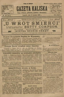 Gazeta Kaliska : pismo codzienne, polityczne, społeczne i ekonomiczne. R.34, nr 183 (12 sierpnia 1926) = nr 8411