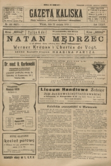 Gazeta Kaliska : pismo codzienne, polityczne, społeczne i ekonomiczne. R.34, nr 199 (31 sierpnia 1926) = nr 8427