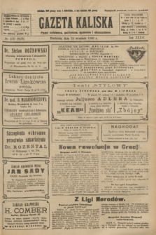 Gazeta Kaliska : pismo codzienne, polityczne, społeczne i ekonomiczne. R.34, nr 210 (12 września 1926) = nr 8438
