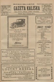 Gazeta Kaliska : pismo codzienne, polityczne, społeczne i ekonomiczne. R.34, nr 263 (14 listopada 1926) = nr 8491