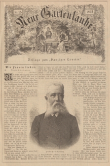 Neue Gartenlaube : Beilage zum „Danziger Courier”. 1893, № 15 ([9 April])