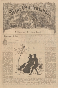 Neue Gartenlaube : Beilage zum „Danziger Courier”. 1893, № 21 ([21 Mai])