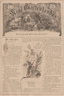 Neue Gartenlaube : Beilage zum „Danziger Courier”. 1898, № 15 ([10 April])