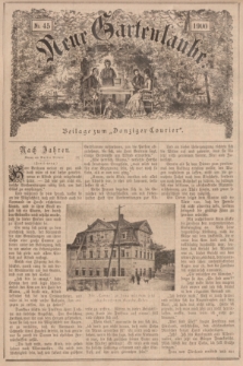 Neue Gartenlaube : Beilage zum „Danziger Courier”. 1900, № 45 ([11 November])