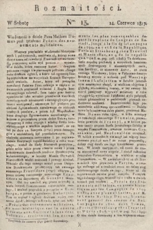 Rozmaitości. 1817, nr 13