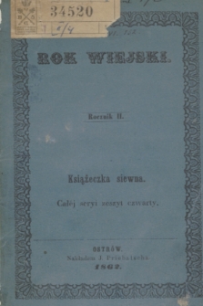 Rok Wiejski : Książeczka siewna. R.2, z. 4 (1861)